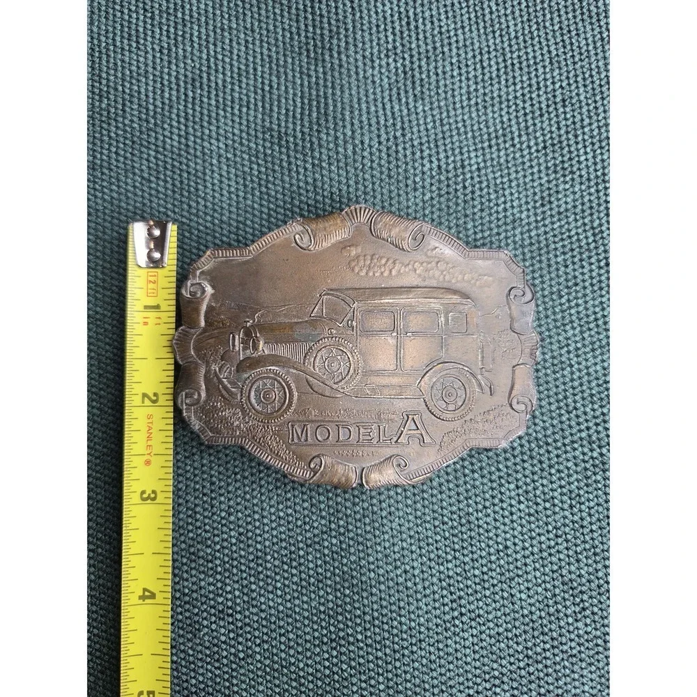 Vintage Bergamot Brass Ford Model A Belt Buckle Bronze Automobile Rare
